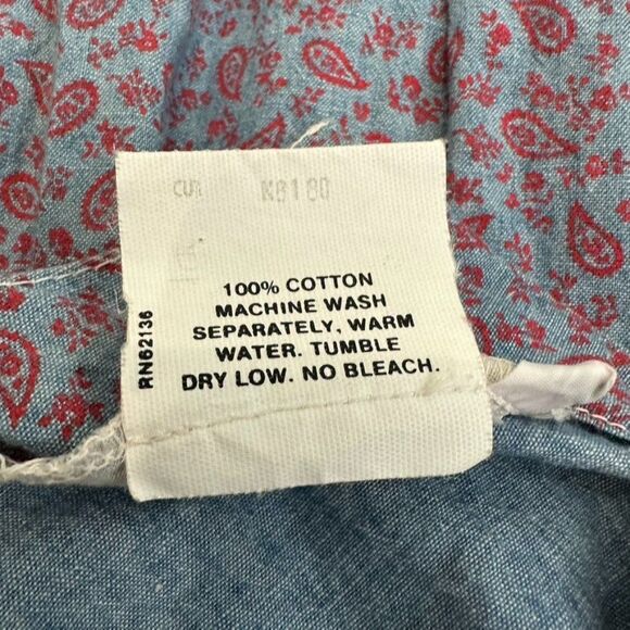 Vintage 80s 90s Guess Jeans Denim Paisley DRESS by Georges Marciano - Picture 9 of 12